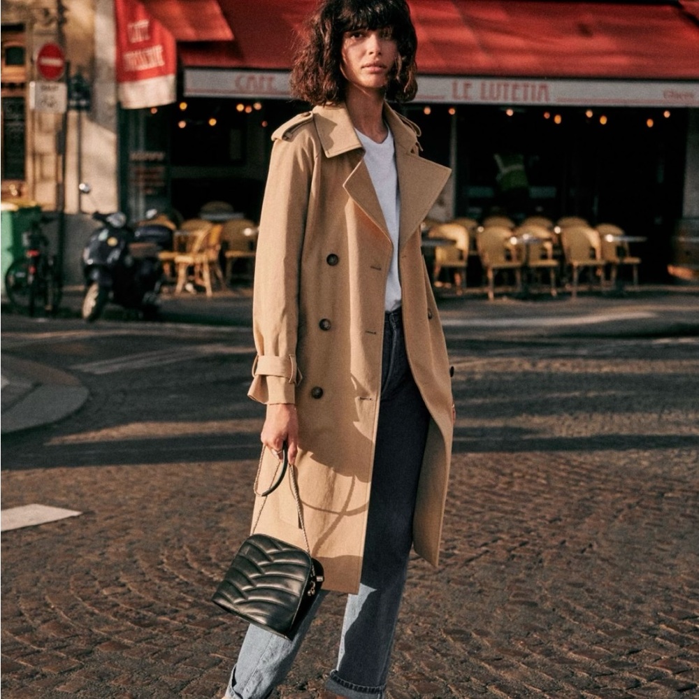 Sézane Scott trench coat size 8
